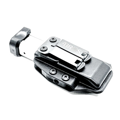 For the Best, most durable, Kydex IWB AIWB appendix inside waistband magazine pouch carrier or holster for the 2011 mags, shop Four Brothers 4BROS Holsters.