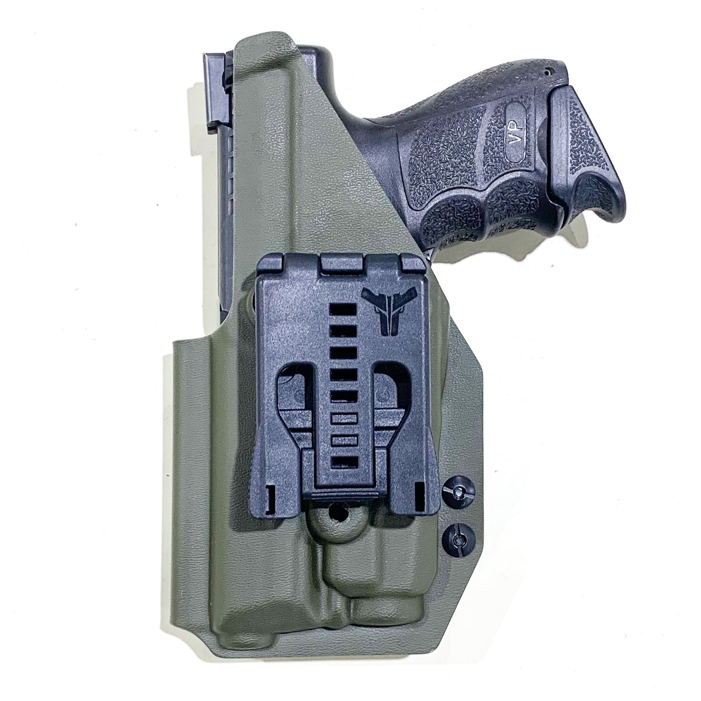 For the best Outside Waistband OWB Holster designed to fit the Heckler & Koch H&K VP9 or VP9SK pistol with Streamlight TLR-7X, TLR-7 X, & TLR-7 A, shop Four Brothers 4BROS holsters. Full sweat guard, adjustable retention, profile cut for red dot sights. Smooth edges for comfort and concealment. Made in the USA.

