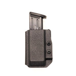 Best Kydex Outside Waistband magazine pouch for Sig P320, P365, P365XL Glock 9mm & 40, Ruger, Walther, S&W, FN magazines. Carrier fits most double stack 9mm or 40 S&W pistol magazines. Tek-Lok Belt attachment fits belts up to 2.25" wide Magazine Retention Device allows for retention adjustment with a 1/8" Allen wrench.