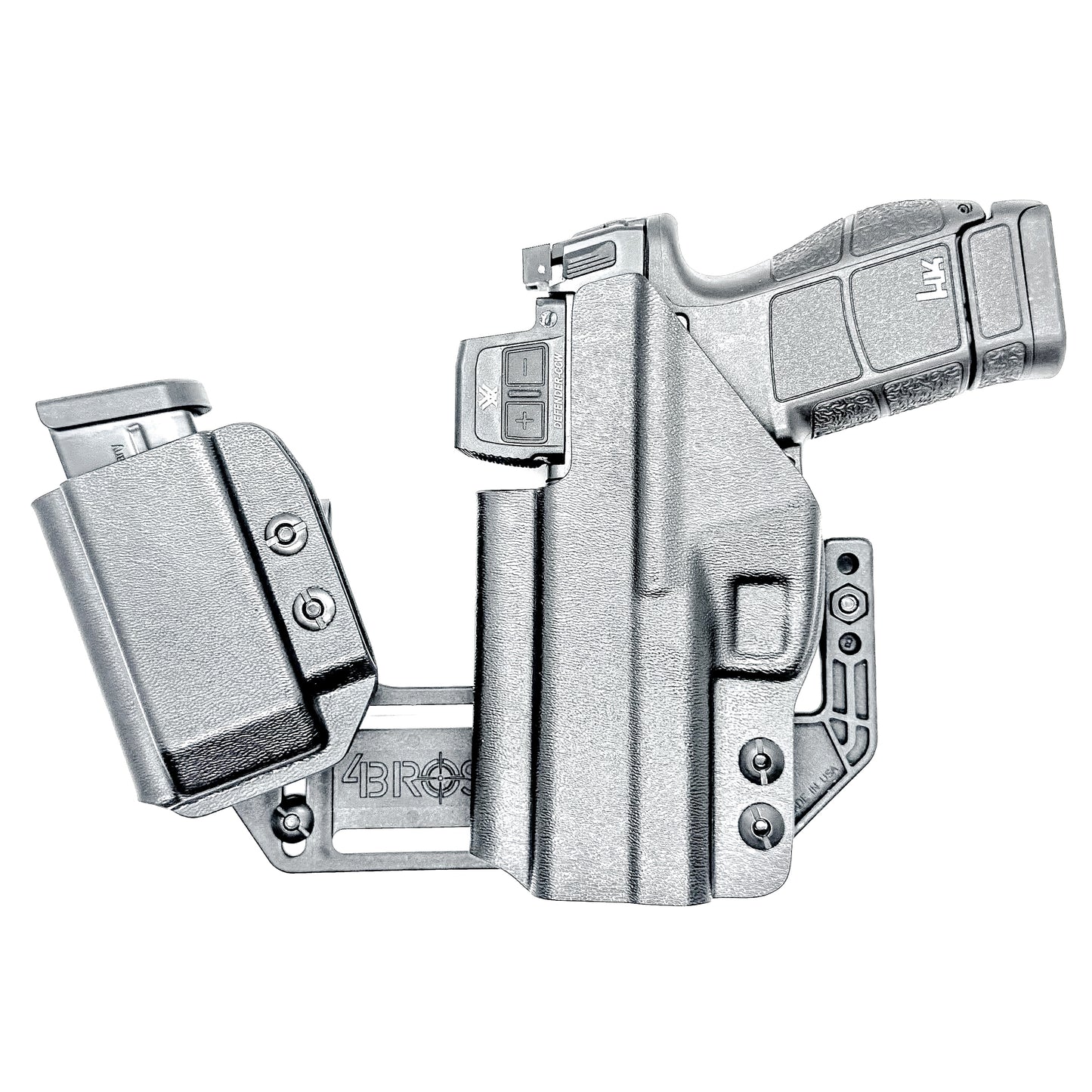H&K VP9CC IWB RaceCar Appendix Rig. Inside Waistband sidecar holster and magazine carrier system with adjustable spacing, optics compatibility, and comfort.