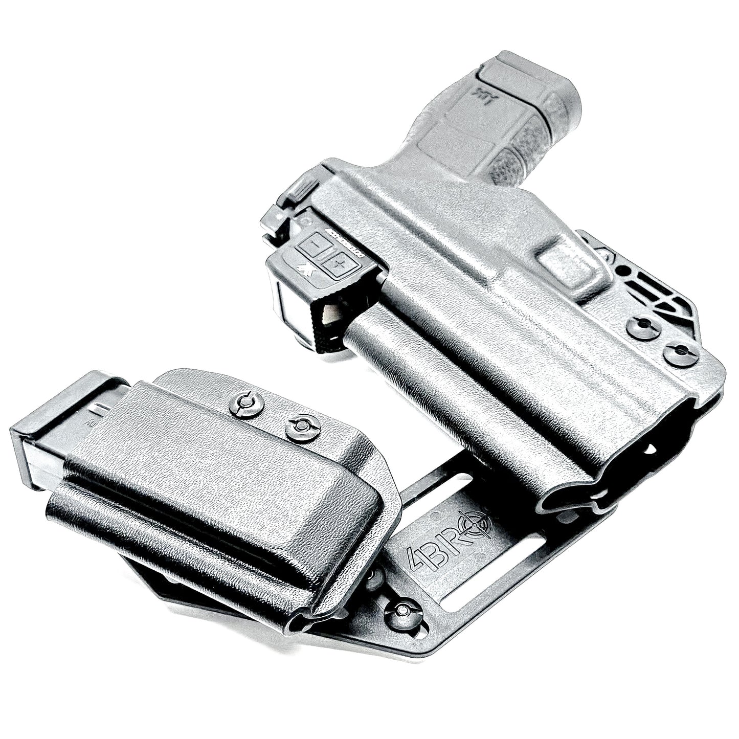 H&K VP9CC IWB RaceCar Appendix Rig. Inside Waistband sidecar holster and magazine carrier system with adjustable spacing, optics compatibility, and comfort.