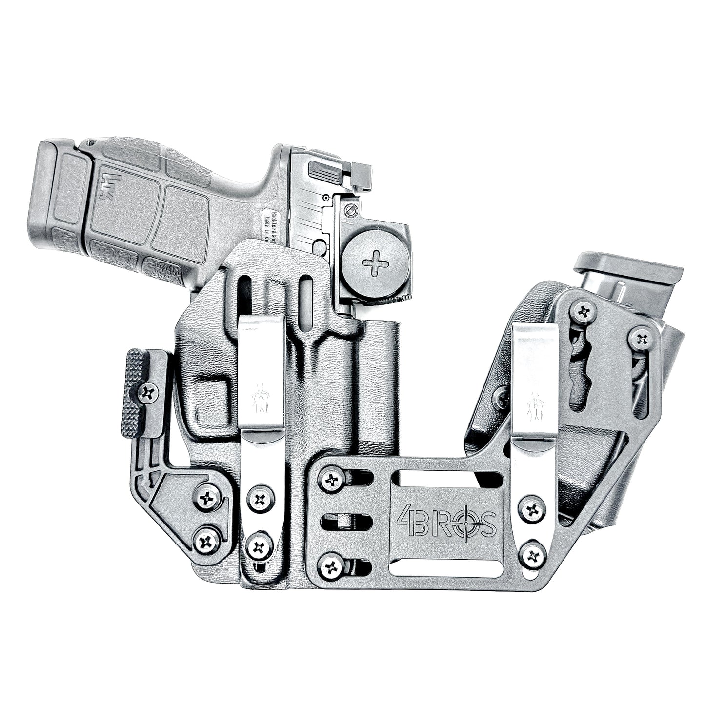 H&K VP9CC IWB RaceCar Appendix Rig. Inside Waistband sidecar holster and magazine carrier system with adjustable spacing, optics compatibility, and comfort.