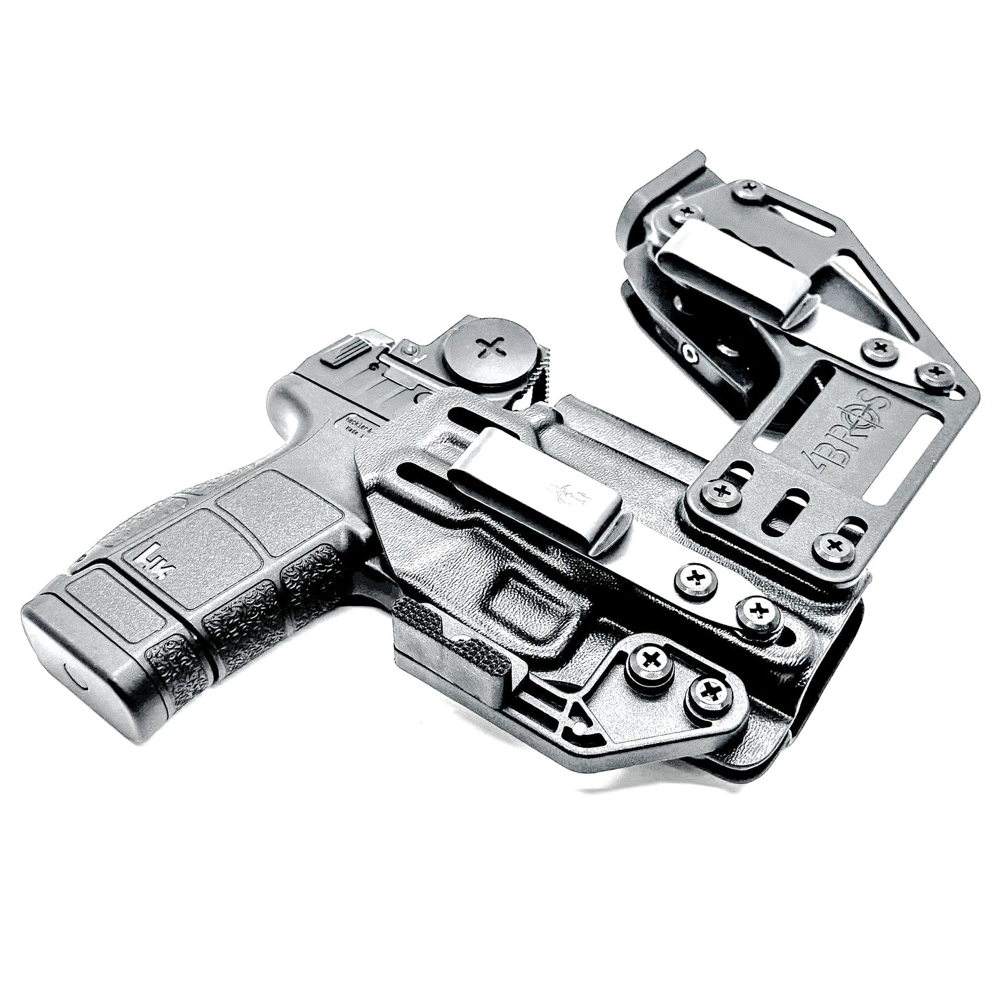 H&K VP9CC IWB RaceCar Appendix Rig. Inside Waistband sidecar holster and magazine carrier system with adjustable spacing, optics compatibility, and comfort.