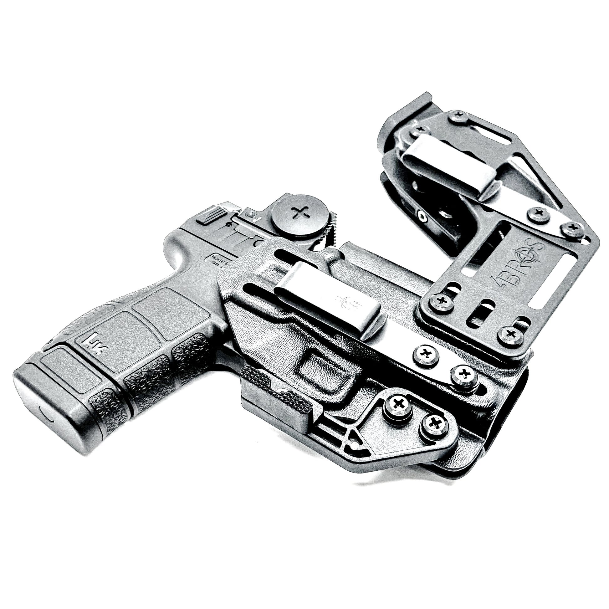 H&K VP9CC IWB RaceCar Appendix Rig. Inside Waistband sidecar holster and magazine carrier system with adjustable spacing, optics compatibility, and comfort.
