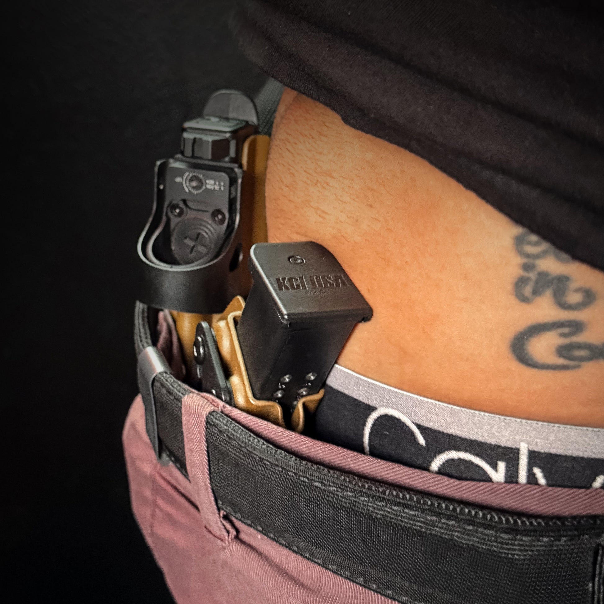 4BROS Holster Wedge in use with a RaceCar Appendix Rig
