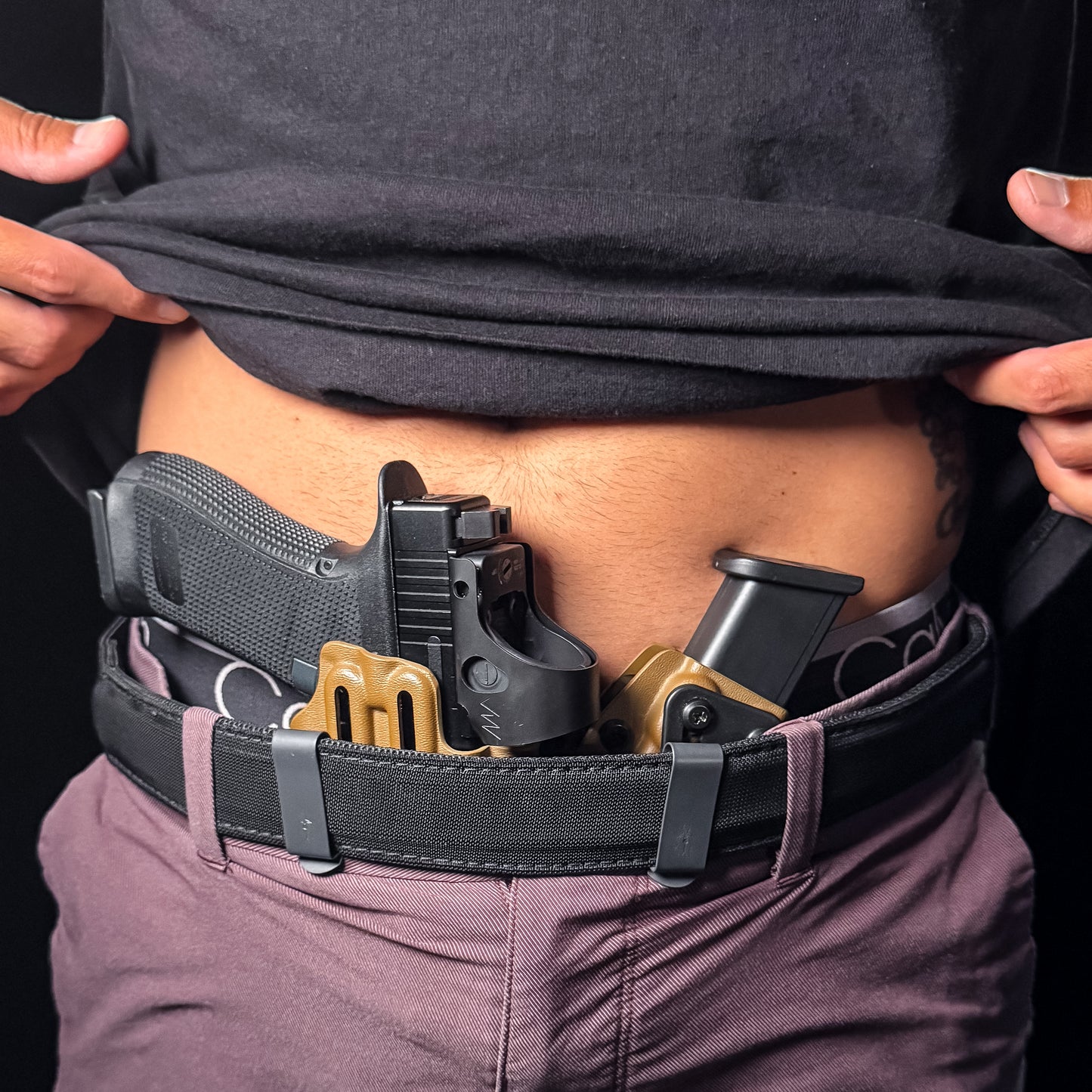 4BROS Holster Wedge in use with a RaceCar Appendix Rig