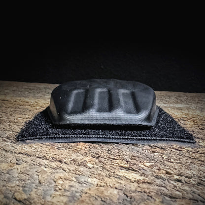 Compression-formed 4Bros Holster Wedge with textured airflow surface and hook and loop attachment 