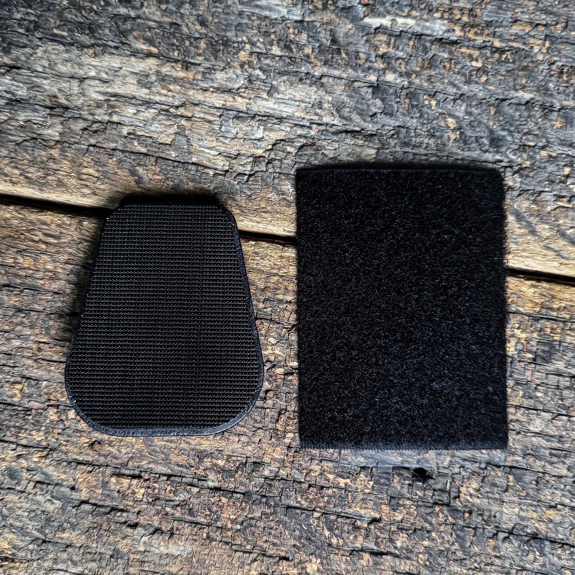 Compression-formed 4Bros Holster Wedge with textured airflow surface and hook and loop attachment 