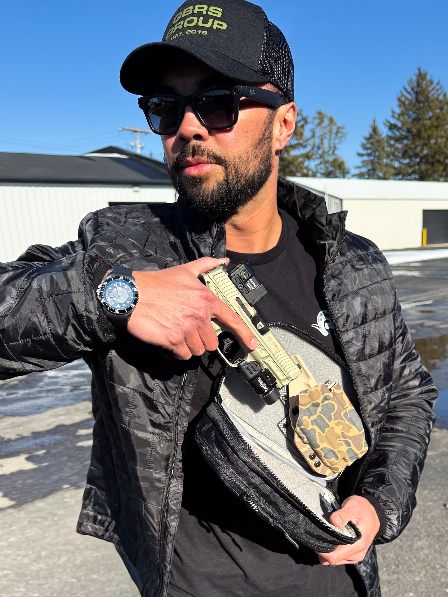 4BROS Hook & Loop Holster Mount for Backpacks & Sling Bags