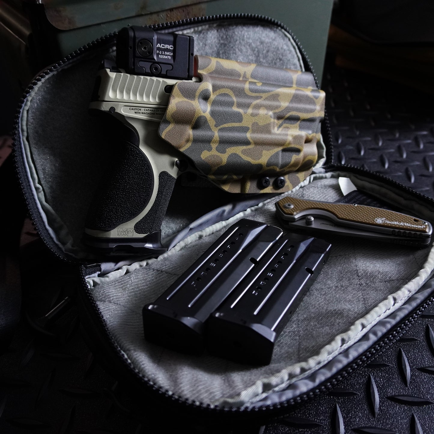 4BROS Hook & Loop Holster Mount fits Velcro-compatible backpack and sling bag panels for reliable EDC carry