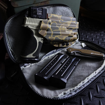 4BROS Hook & Loop Holster Mount fits Velcro-compatible backpack and sling bag panels for reliable EDC carry