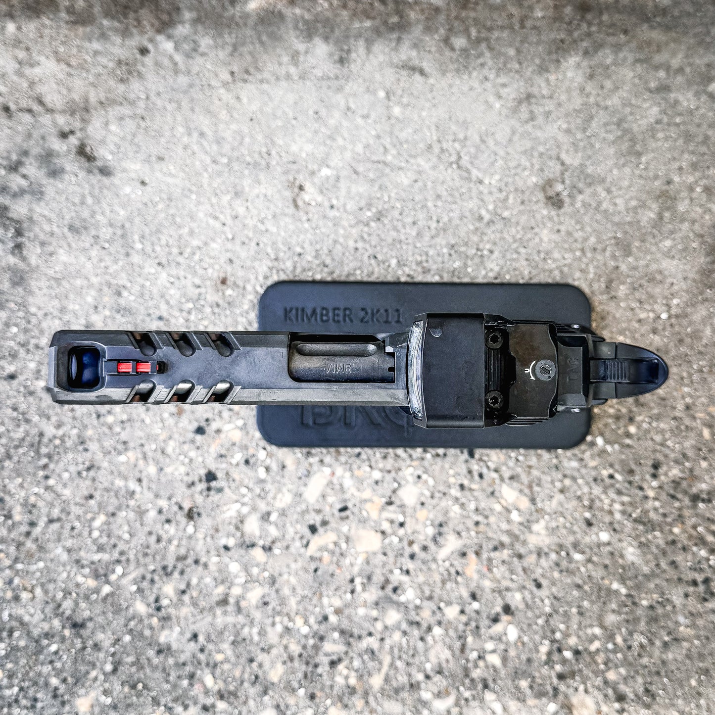 3D printed Kimber 2K11 pistol stand made from durable PETG. Perfect for firearm display, gun safe storage, and organizing your Kimber 2K11.
