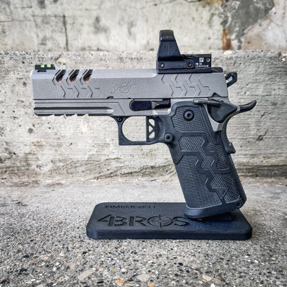 3D printed Kimber 2K11 pistol stand made from durable PETG. Perfect for firearm display, gun safe storage, and organizing your Kimber 2K11.