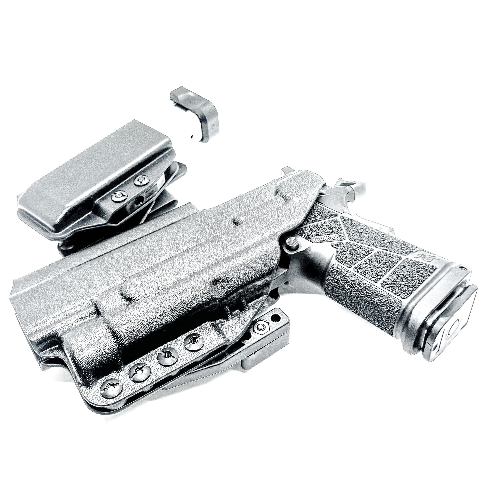 Kimber DS Warrior IWB Inside Waistband appendix holster with adjustable RaceCar sidecar, premium Kydex construction, optics-ready fit, and all-day comfort.