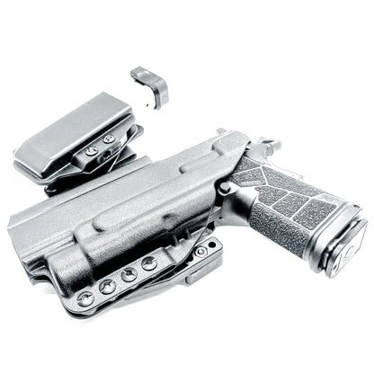 Kimber DS Warrior IWB Inside Waistband appendix holster with adjustable RaceCar sidecar, premium Kydex construction, optics-ready fit, and all-day comfort.