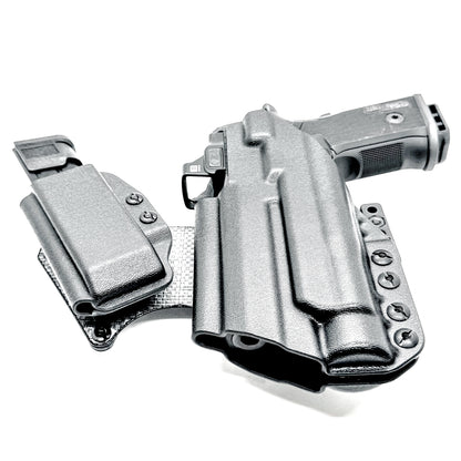 Sig P211 Appendix Carry IWB holster. Inside Waistband DadBod appendix holster with adjustable sidecar, light-bearing compatibility, and all-day comfort.