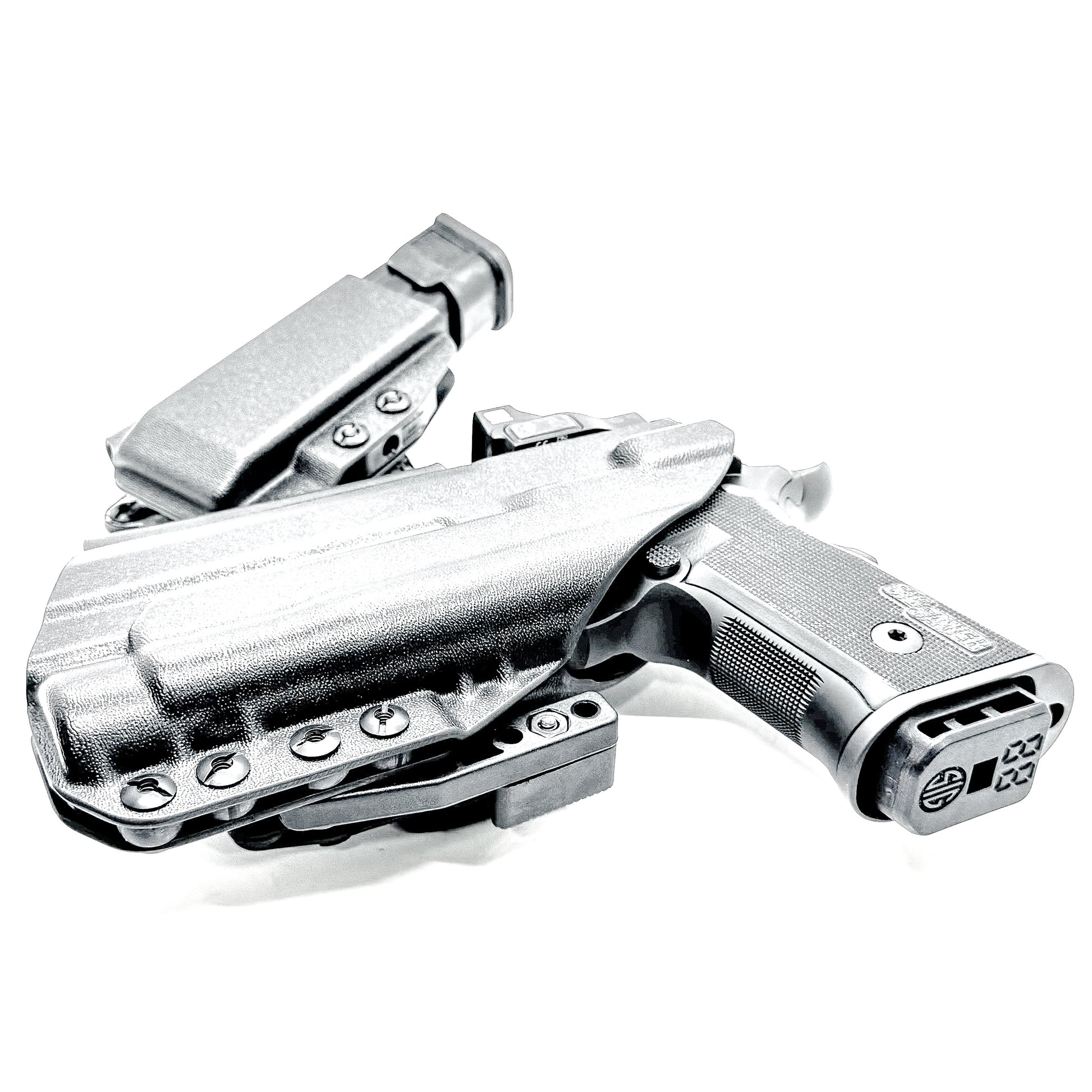 Sig P211 Appendix Carry IWB holster. Inside Waistband DadBod appendix holster with adjustable sidecar, light-bearing compatibility, and all-day comfort.
