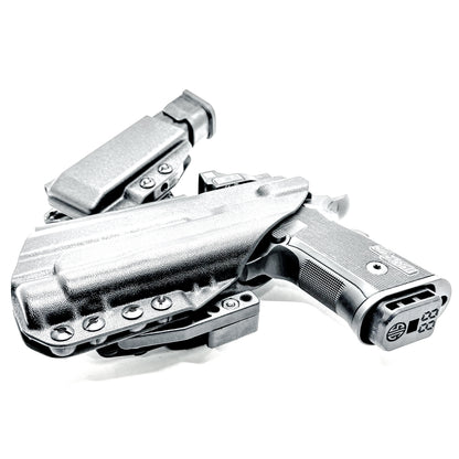 Sig P211 Appendix Carry IWB holster. Inside Waistband DadBod appendix holster with adjustable sidecar, light-bearing compatibility, and all-day comfort.
