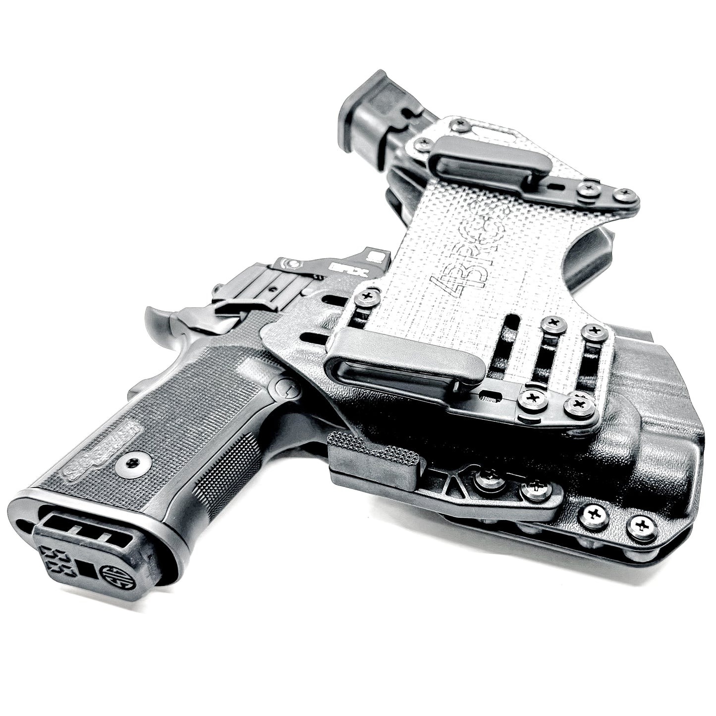 Sig P211 Appendix Carry IWB holster. Inside Waistband DadBod appendix holster with adjustable sidecar, light-bearing compatibility, and all-day comfort.