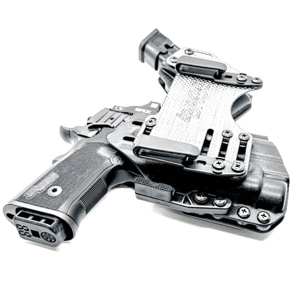 Sig P211 Appendix Carry IWB holster. Inside Waistband DadBod appendix holster with adjustable sidecar, light-bearing compatibility, and all-day comfort.