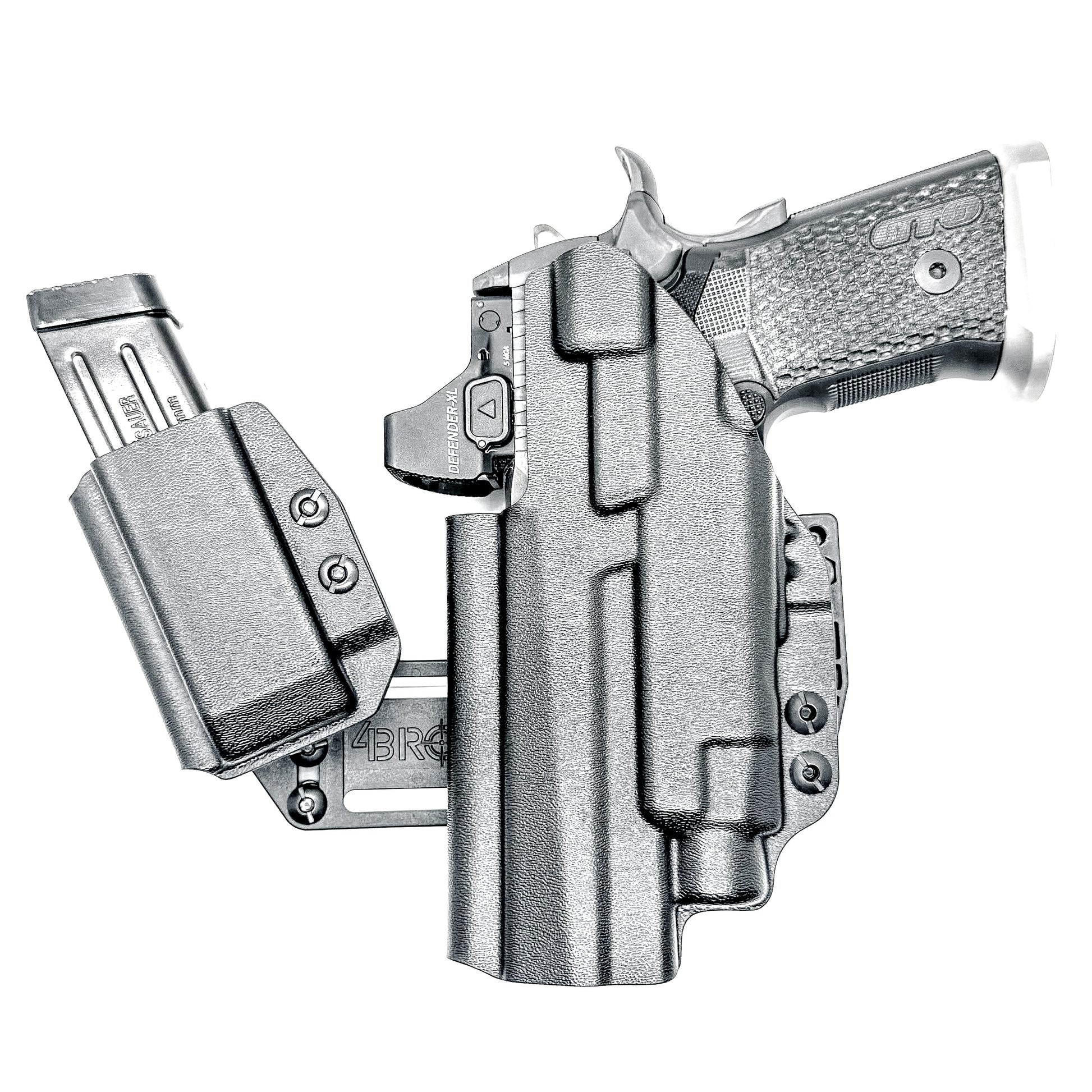 4BROS Sig Sauer P211 and Streamlight TLR-7 HL-X RaceCar Appendix Rig combines comfortable Inside Waistband carry with an adjustable IWB appendix holster for concealed carry