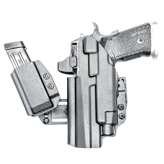 4BROS Sig Sauer P211 and Streamlight TLR-7 HL-X RaceCar Appendix Rig combines comfortable Inside Waistband carry with an adjustable IWB appendix holster for concealed carry