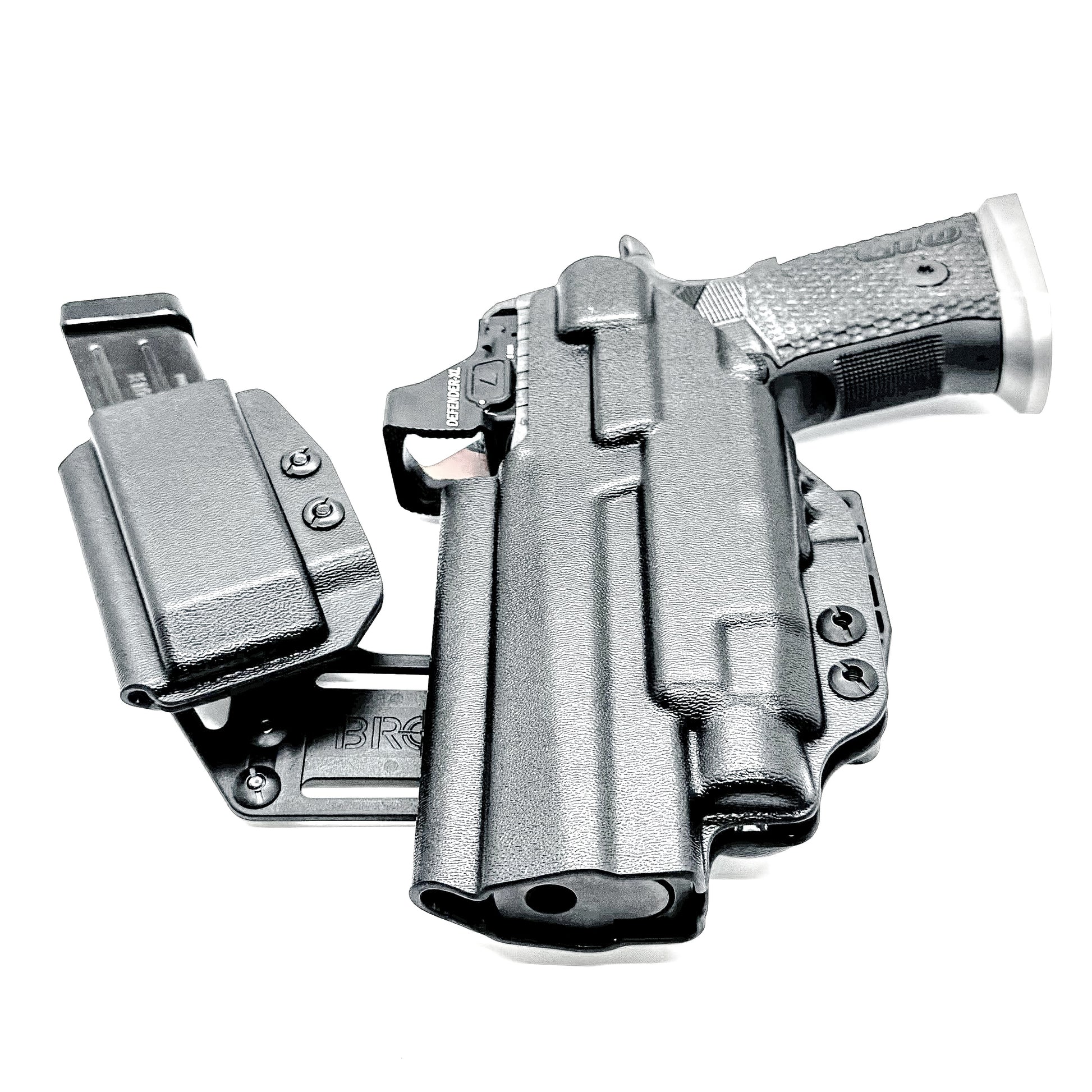 4BROS Sig Sauer P211 and Streamlight TLR-7 HL-X RaceCar Appendix Rig combines comfortable Inside Waistband carry with an adjustable IWB appendix holster for concealed carry