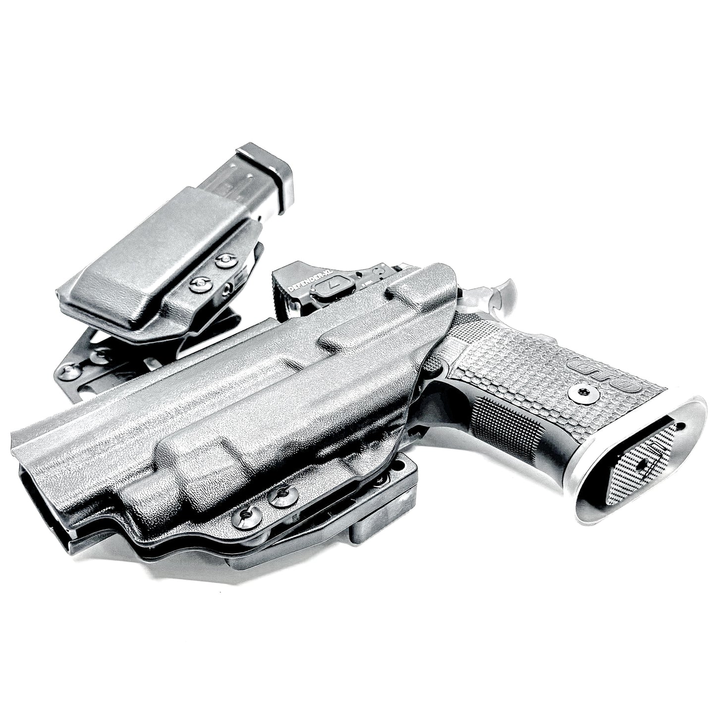 4BROS Sig Sauer P211 and Streamlight TLR-7 HL-X RaceCar Appendix Rig combines comfortable Inside Waistband carry with an adjustable IWB appendix holster for concealed carry