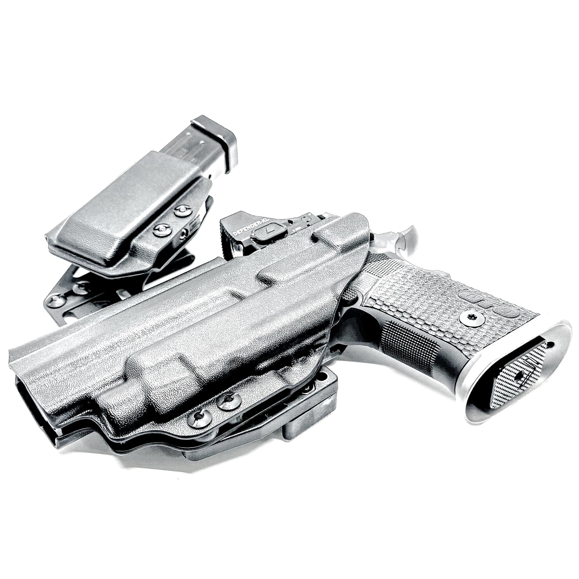 4BROS Sig Sauer P211 and Streamlight TLR-7 HL-X RaceCar Appendix Rig combines comfortable Inside Waistband carry with an adjustable IWB appendix holster for concealed carry