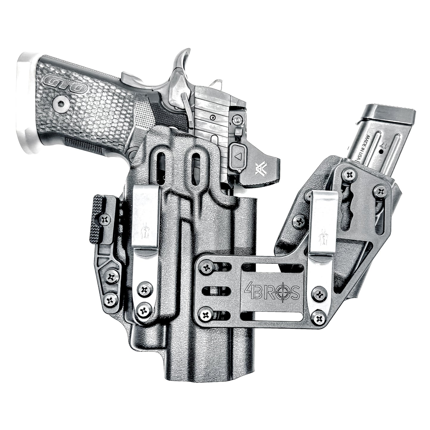 4BROS Sig Sauer P211 and Streamlight TLR-7 HL-X RaceCar Appendix Rig combines comfortable Inside Waistband carry with an adjustable IWB appendix holster for concealed carry