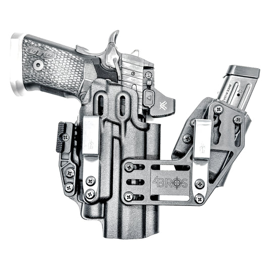 4BROS Sig Sauer P211 and Streamlight TLR-7 HL-X RaceCar Appendix Rig combines comfortable Inside Waistband carry with an adjustable IWB appendix holster for concealed carry