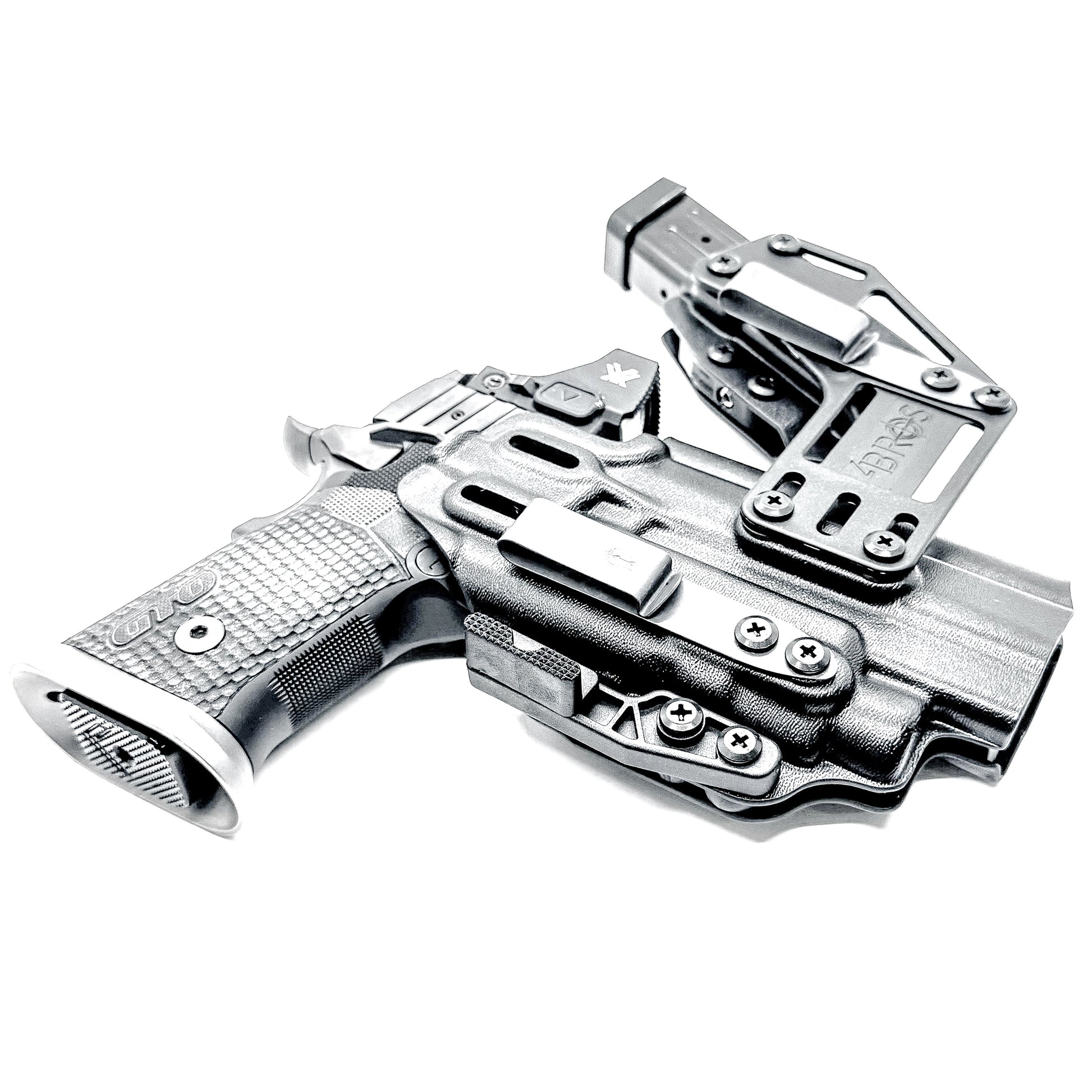 4BROS Sig Sauer P211 and Streamlight TLR-7 HL-X RaceCar Appendix Rig combines comfortable Inside Waistband carry with an adjustable IWB appendix holster for concealed carry
