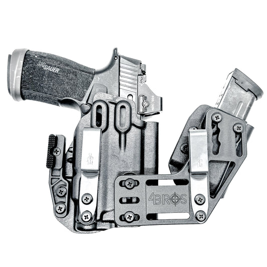 4BROS Sig Sauer P365 Series RaceCar Appendix Rig combines comfortable Inside Waistband carry with an adjustable IWB appendix holster design.