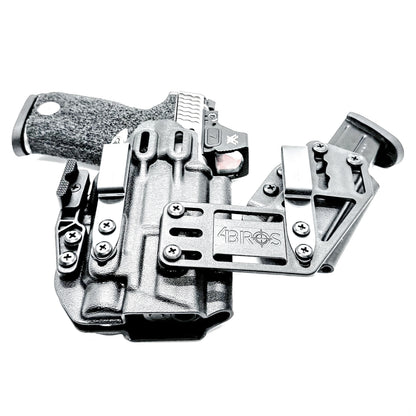 4BROS Smith & Wesson RaceCar Appendix Rig combines comfortable Inside Waistband carry with an adjustable IWB appendix holster for concealed carry.