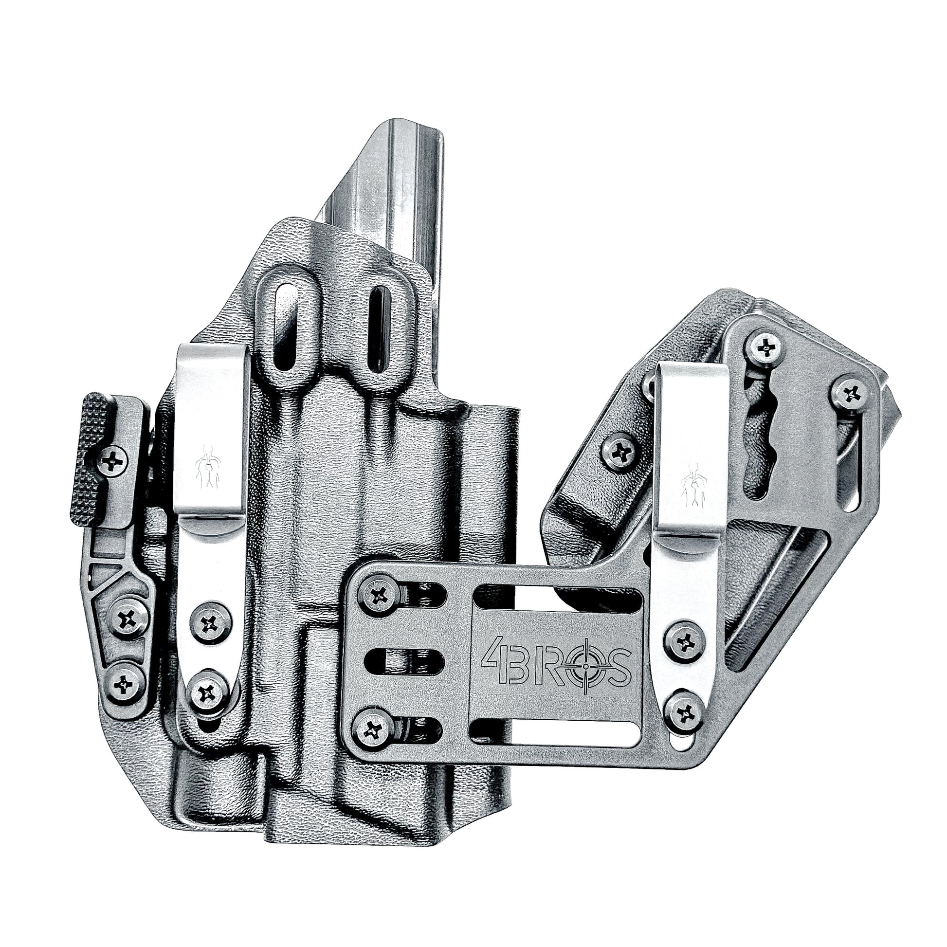 4BROS Smith & Wesson RaceCar Appendix Rig combines comfortable Inside Waistband carry with an adjustable IWB appendix holster for concealed carry.