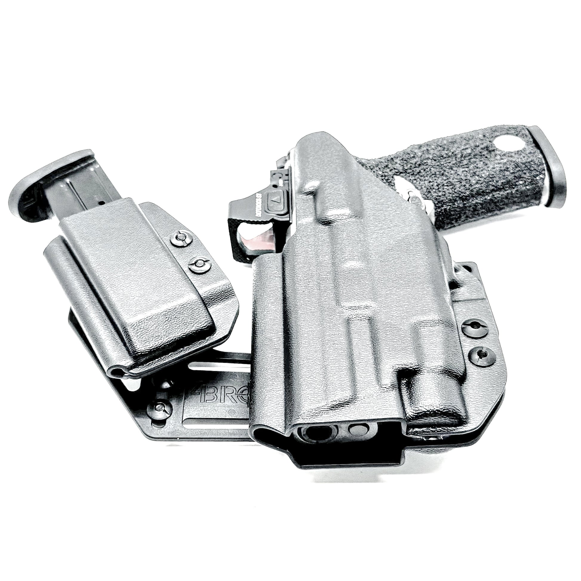 4BROS Smith & Wesson RaceCar Appendix Rig combines comfortable Inside Waistband carry with an adjustable IWB appendix holster for concealed carry.