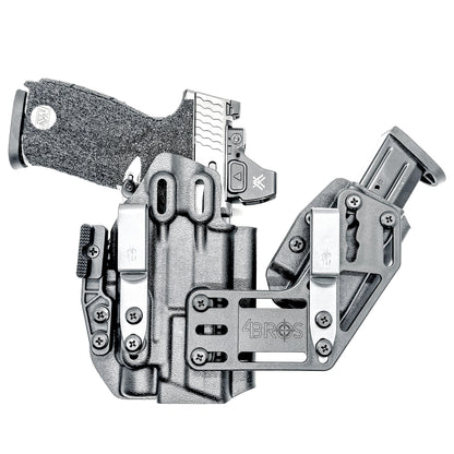 4BROS Smith & Wesson RaceCar Appendix Rig combines comfortable Inside Waistband carry with an adjustable IWB appendix holster for concealed carry.