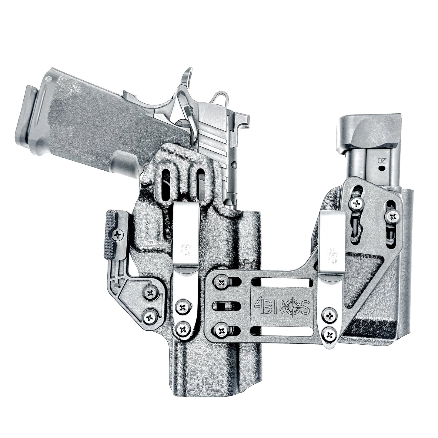 4BROS Springfield Armory Prodigy RaceCar Appendix Rig combines comfortable Inside Waistband carry with an adjustable IWB appendix holster design.