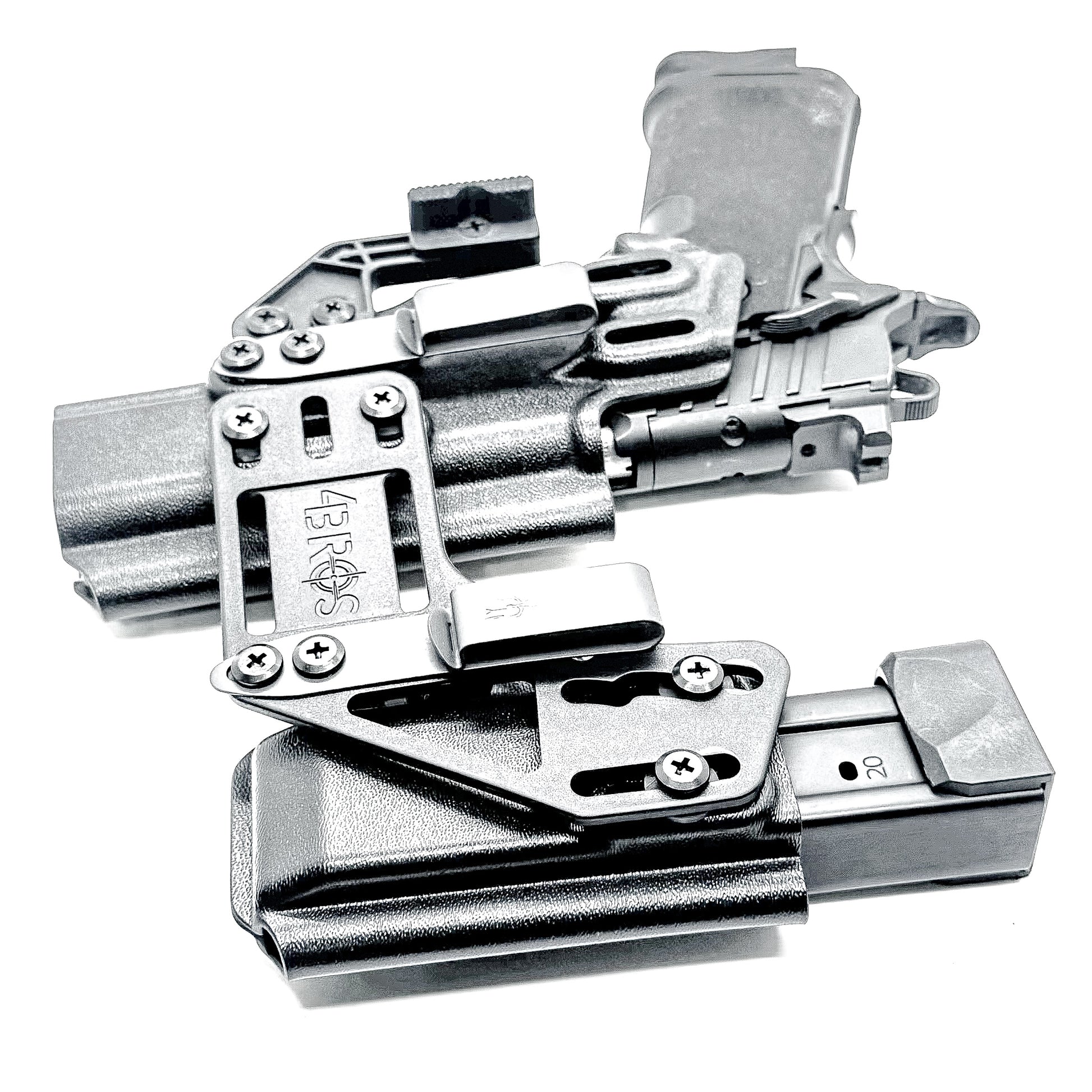 4BROS Springfield Armory Prodigy RaceCar Appendix Rig combines comfortable Inside Waistband carry with an adjustable IWB appendix holster design.
