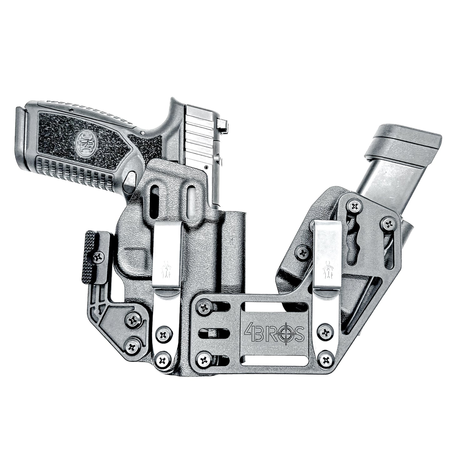 4BROS FN RaceCar Appendix Rig combines comfortable Inside Waistband carry with an adjustable IWB appendix holster for concealed carry.