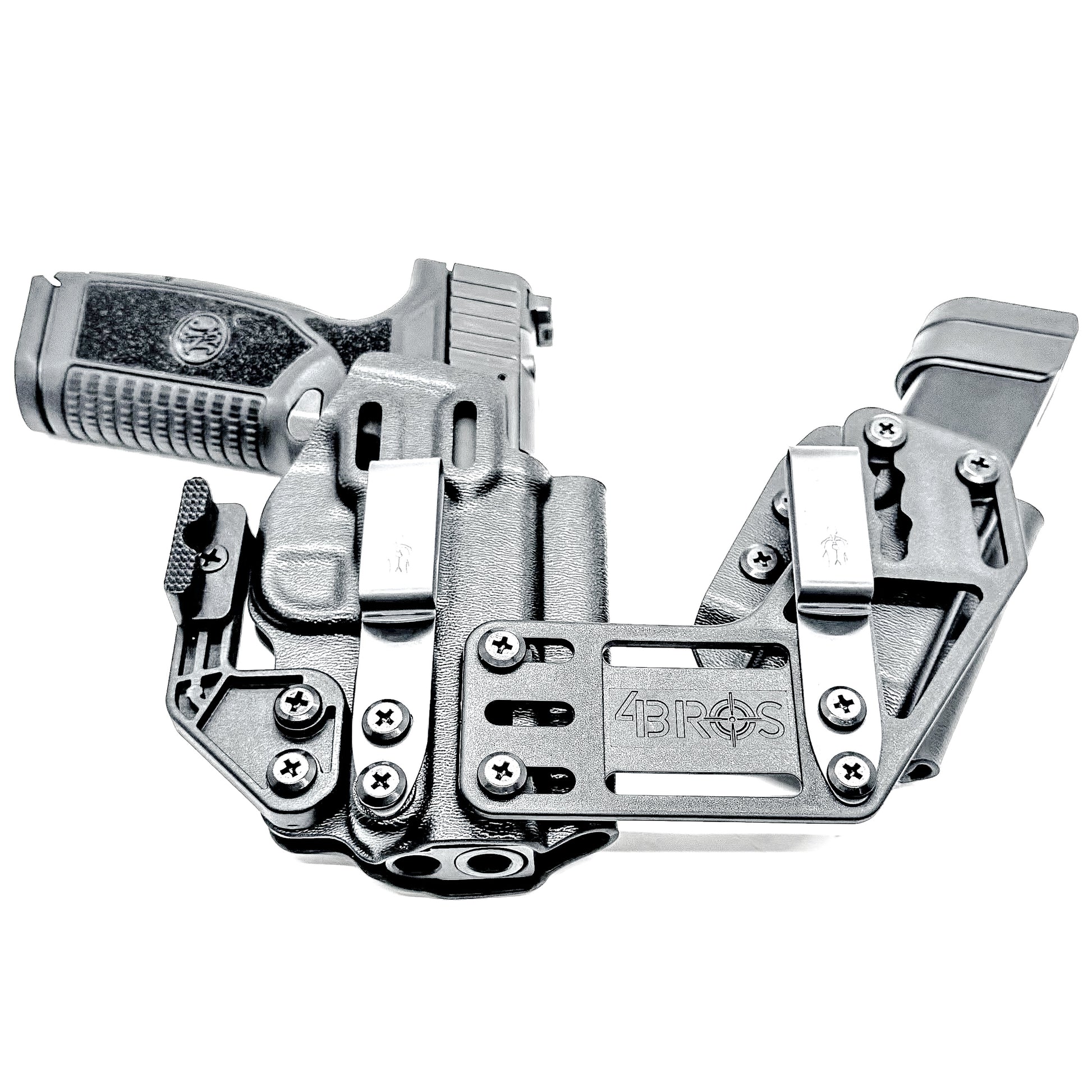 4BROS FN RaceCar Appendix Rig combines comfortable Inside Waistband carry with an adjustable IWB appendix holster for concealed carry.