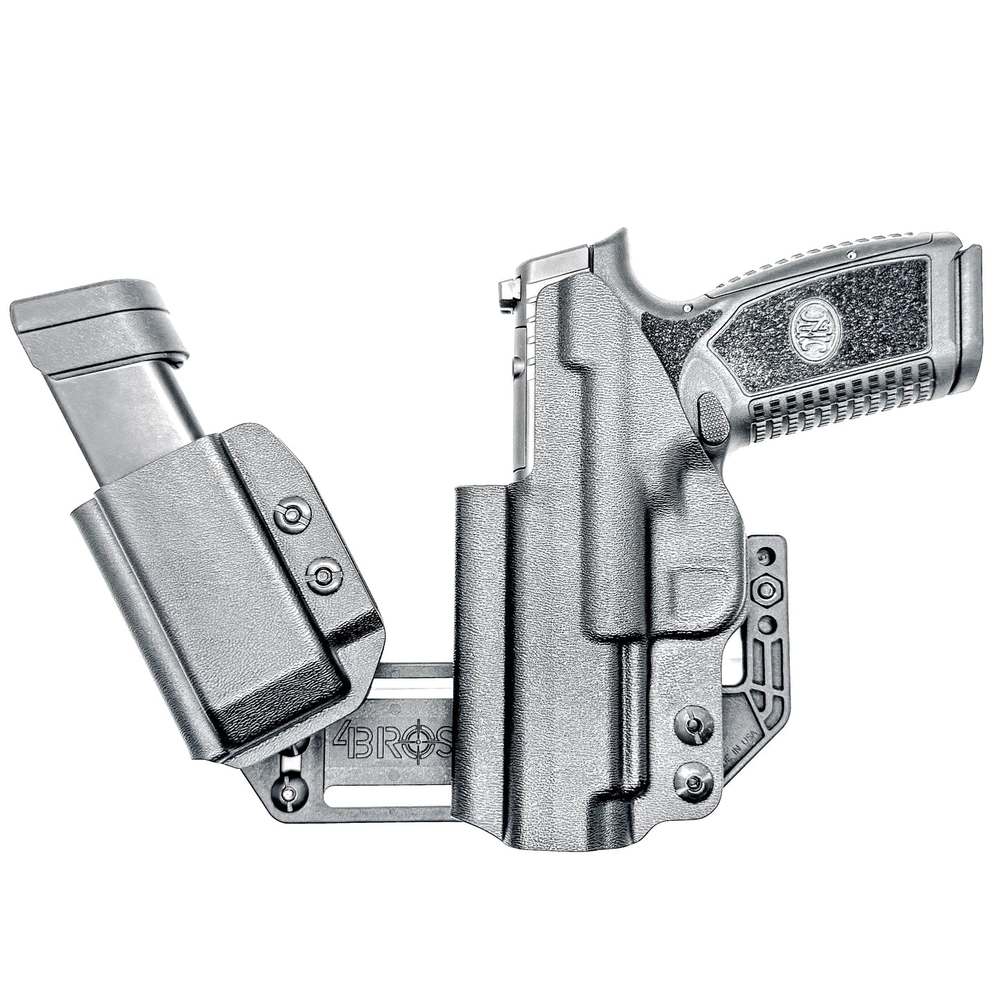 4BROS FN RaceCar Appendix Rig combines comfortable Inside Waistband carry with an adjustable IWB appendix holster for concealed carry.