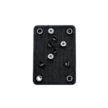 Hook and Loop magazine and accessory mount for backpacks and sling bags. Fits Velcro-compatible panels for secure off-body EDC carry. Made in the USA