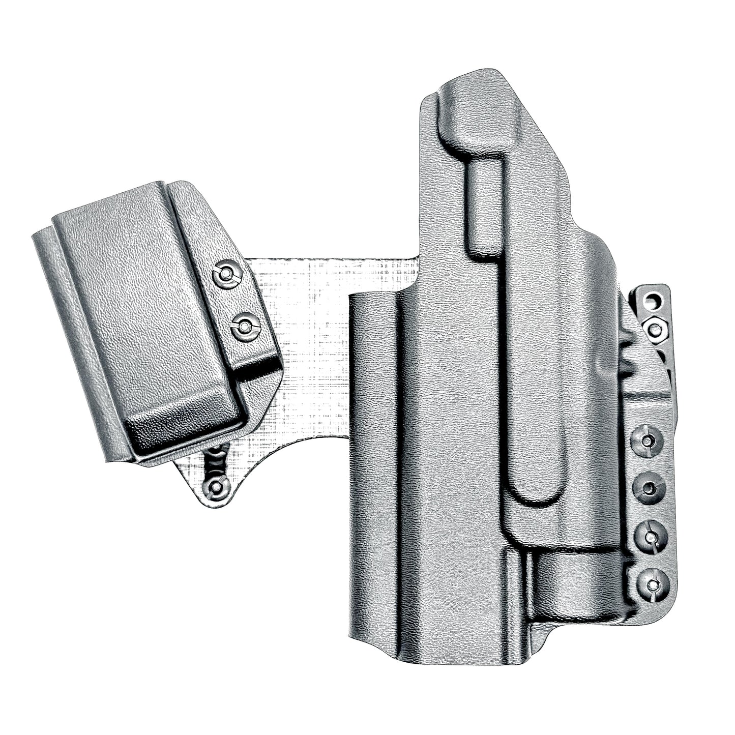 Kimber IWB holster. Inside Waistband DadBod appendix holster with adjustable sidecar, light-bearing compatibility, and all-day comfort.