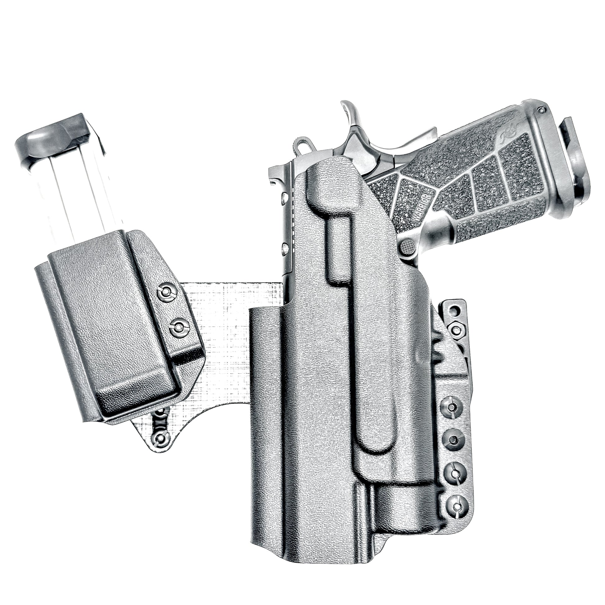 Kimber IWB holster. Inside Waistband DadBod appendix holster with adjustable sidecar, light-bearing compatibility, and all-day comfort.