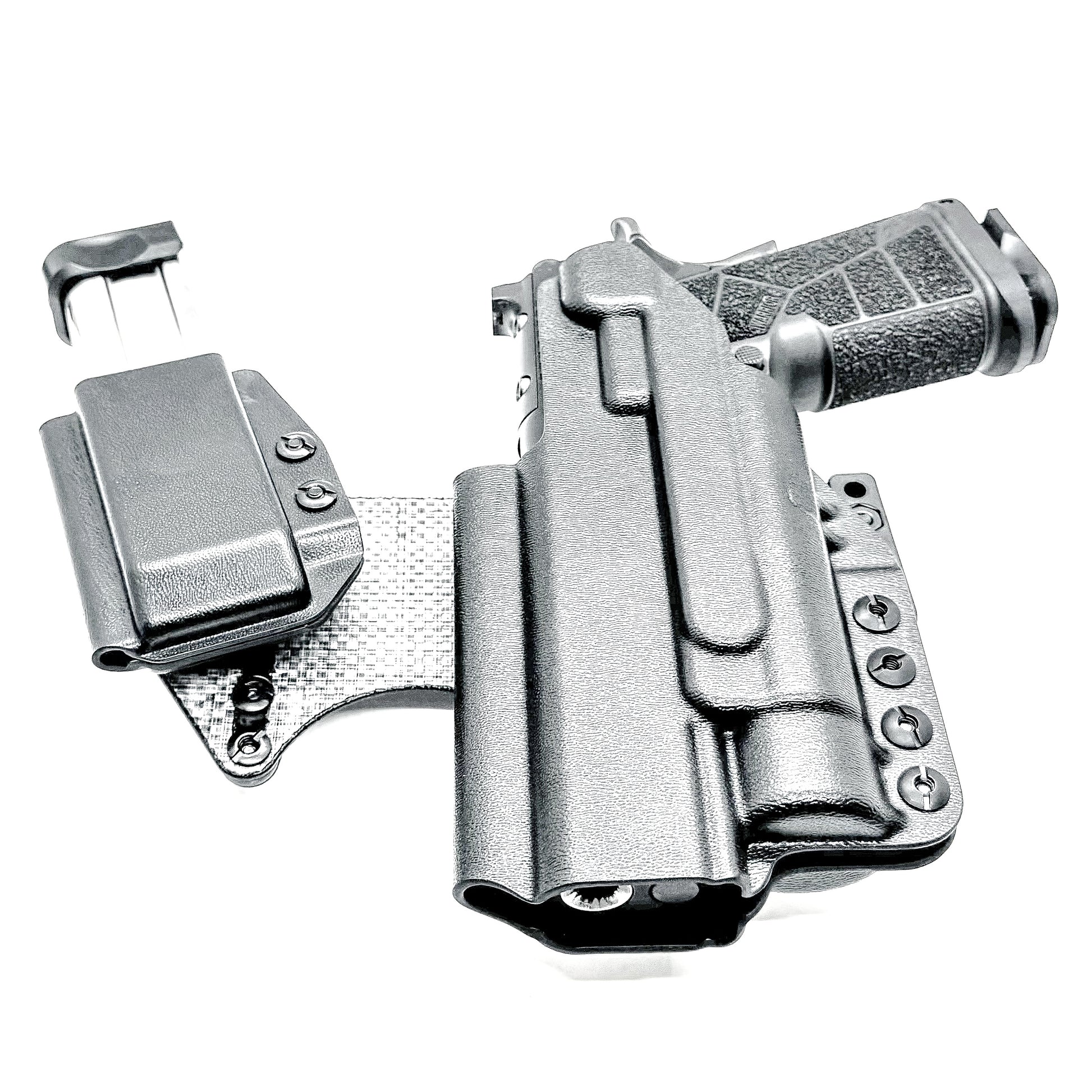 Kimber IWB holster. Inside Waistband DadBod appendix holster with adjustable sidecar, light-bearing compatibility, and all-day comfort.