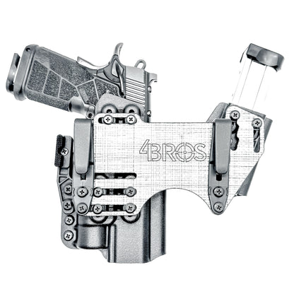 Kimber IWB holster. Inside Waistband DadBod appendix holster with adjustable sidecar, light-bearing compatibility, and all-day comfort.