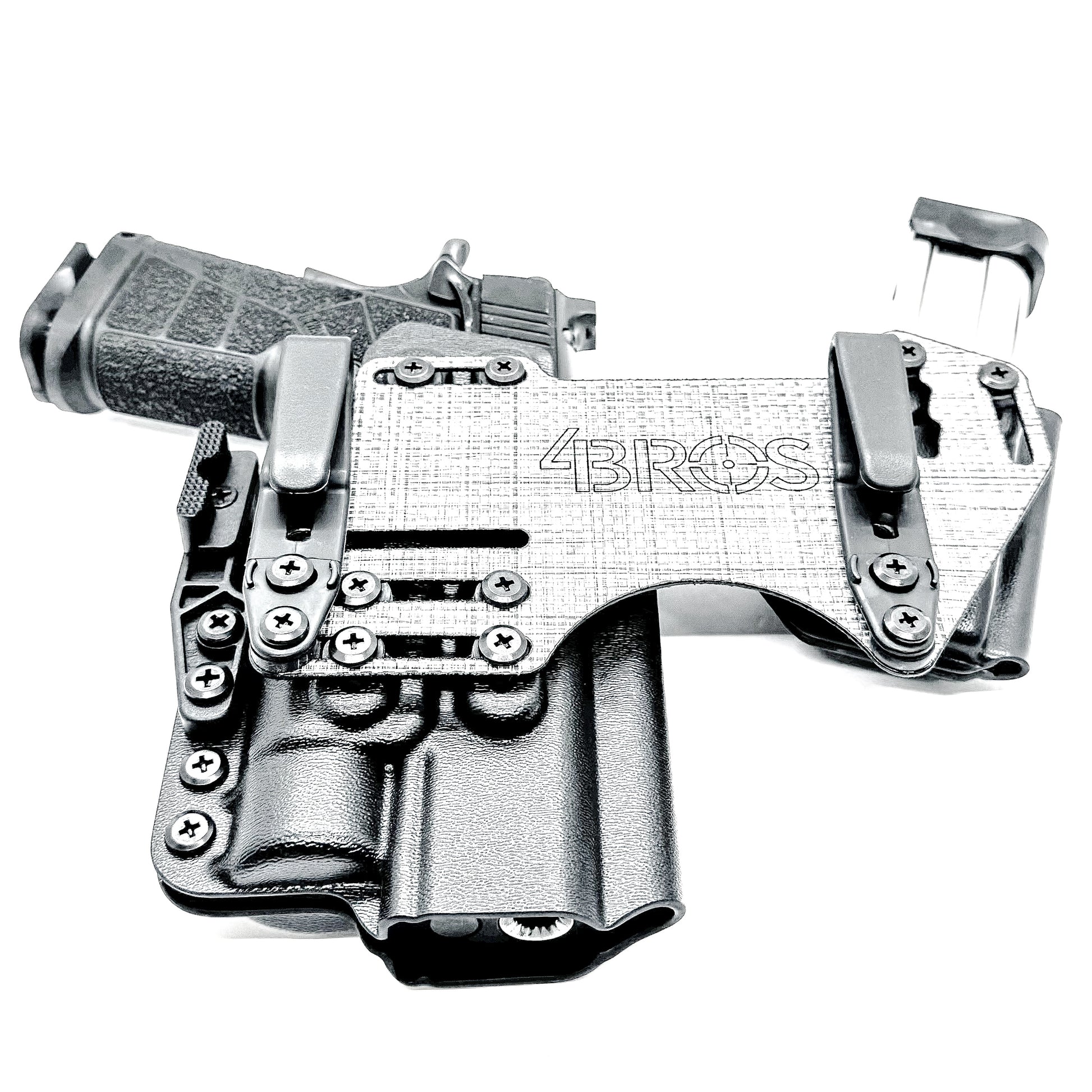 Kimber IWB holster. Inside Waistband DadBod appendix holster with adjustable sidecar, light-bearing compatibility, and all-day comfort.