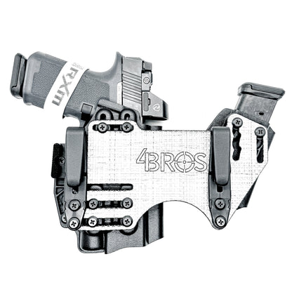 The 4Bros Holsters Ruger Dadbod Appendix Rig offers comfort, secure retention, and better concealment for bigger guys who carry pistols appendix. Made in the USA