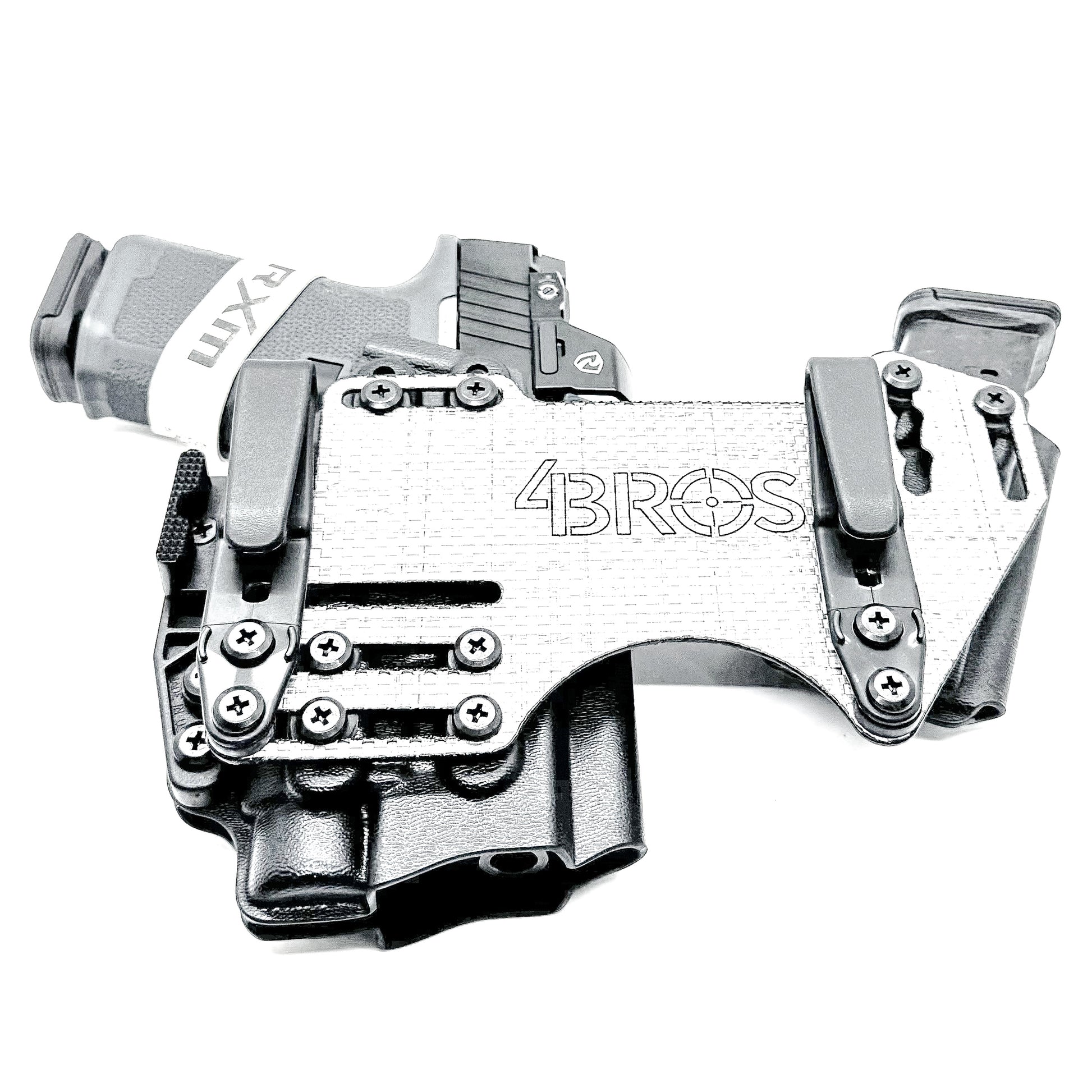 The 4Bros Holsters Ruger Dadbod Appendix Rig offers comfort, secure retention, and better concealment for bigger guys who carry pistols appendix. Made in the USA